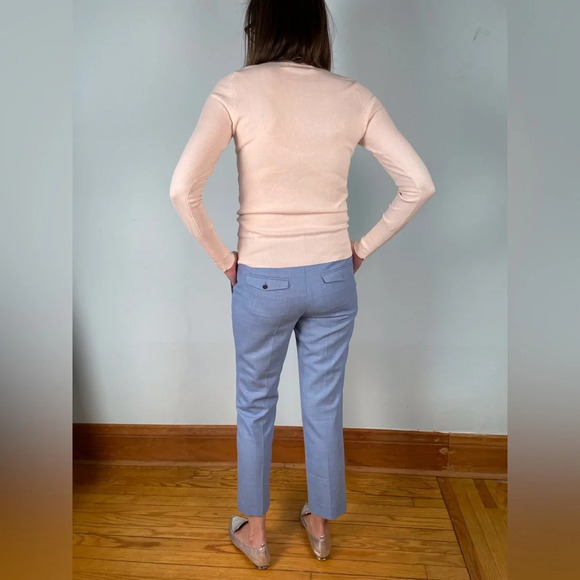 Marc Cain Blue Wool Blend Crop Trousers, size “N2” (US6) - Picture 3 of 11